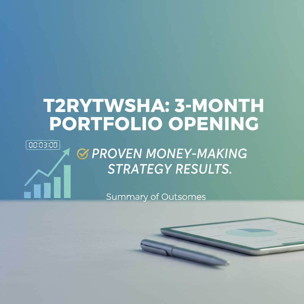 T2RYTWSHA เปิดพอร์ต 3 เดือน: สรุปผลลัพธ์จากกลยุทธ์ทำเงินที่พิสูจน์แล้ว