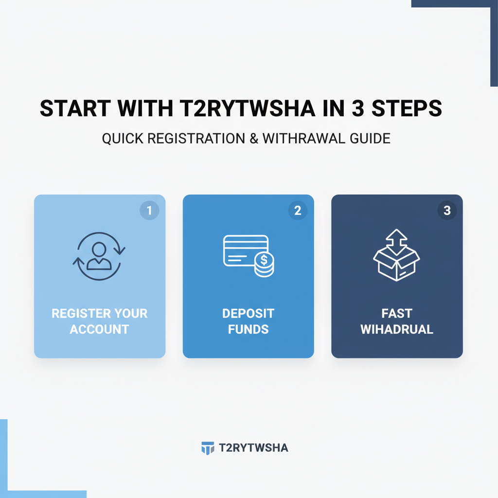 เริ่มต้นกับ T2RYTWSHA ใน 3 ขั้นตอน: คู่มือลงทะเบียนและการฝากถอนฉบับรวดเร็ว