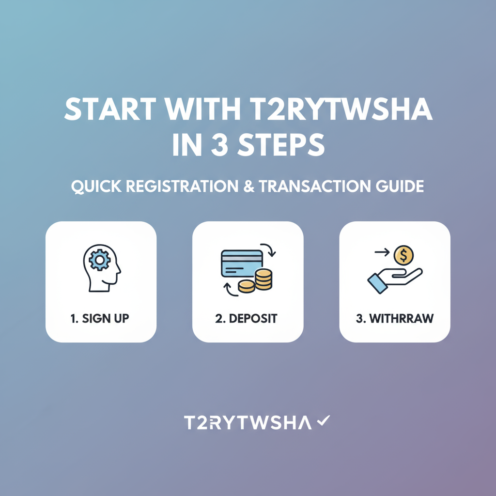 เริ่มต้นกับ T2RYTWSHA ใน 3 ขั้นตอน: คู่มือลงทะเบียนและการฝากถอนฉบับรวดเร็ว
