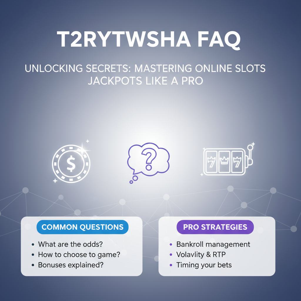 T2RYTWSHA FAQ: คลายปมสงสัย ก่อนพิชิตแจ็กพอตสล็อตออนไลน์อย่างมืออาชีพ